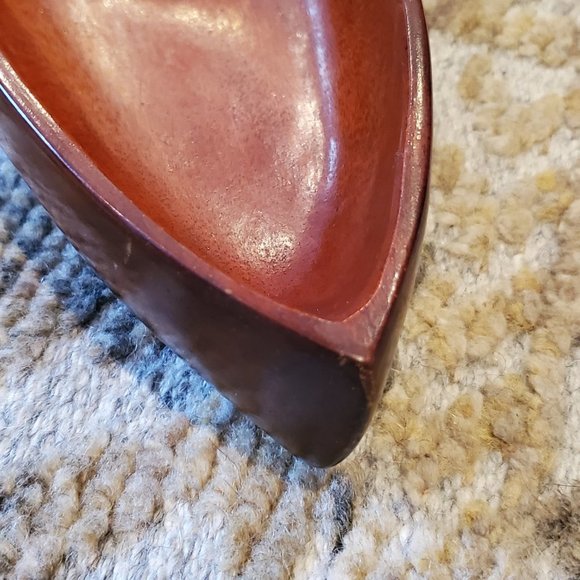 A 1960s 70's Leaf Shape mahogany mid modern tray - Picture 6 of 6